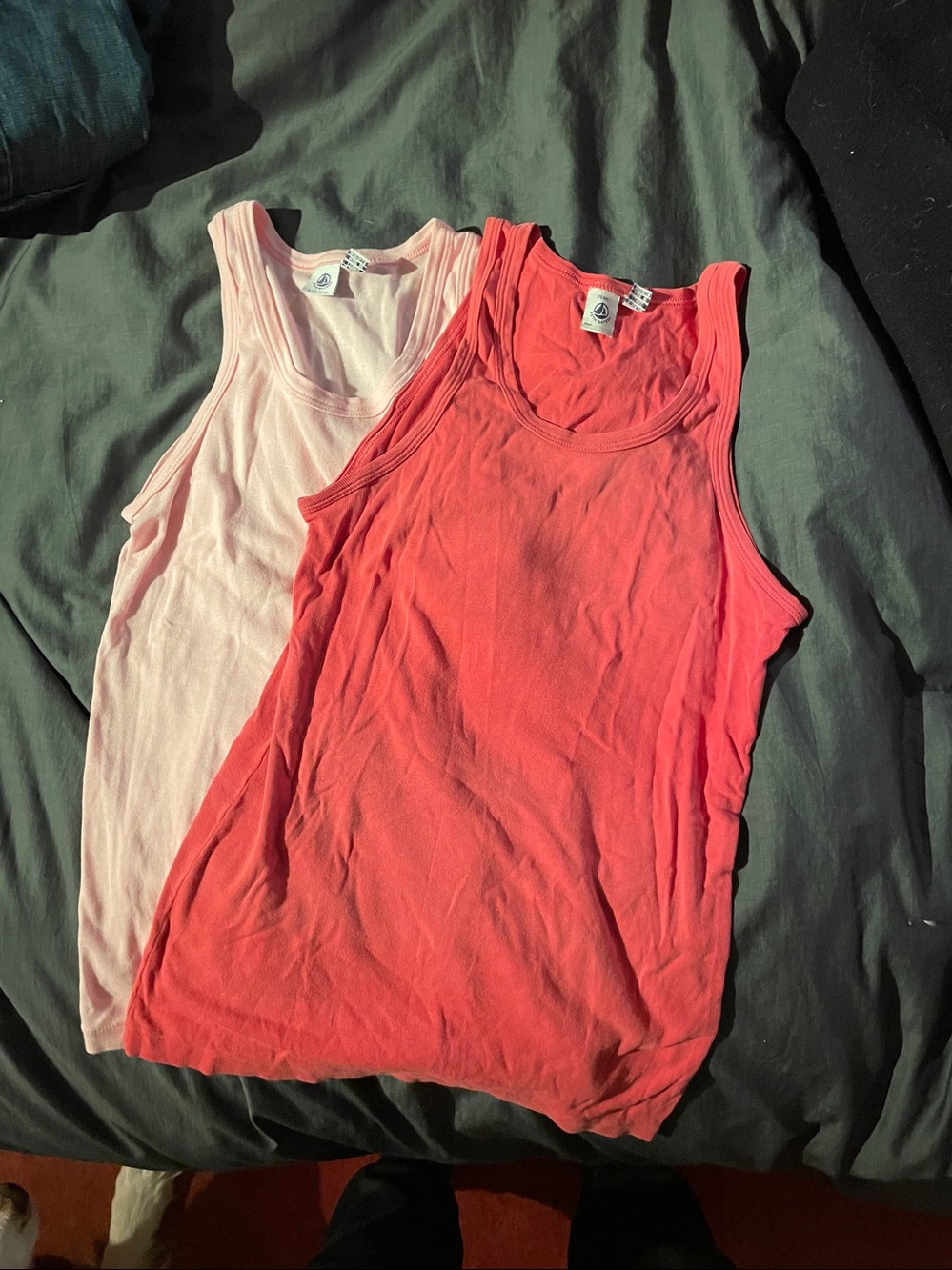Petit Bateau lot of 2 pink Cotton Tank